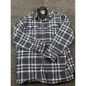 L. L. Bean Sherpa Lined Flannel Shirt Mens Large Tall Traditional Fit